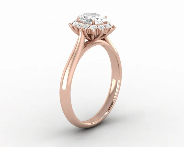 Maia 075 Ct Oval Cut Halo Engagement Ring Sapheena Jewelry Rings