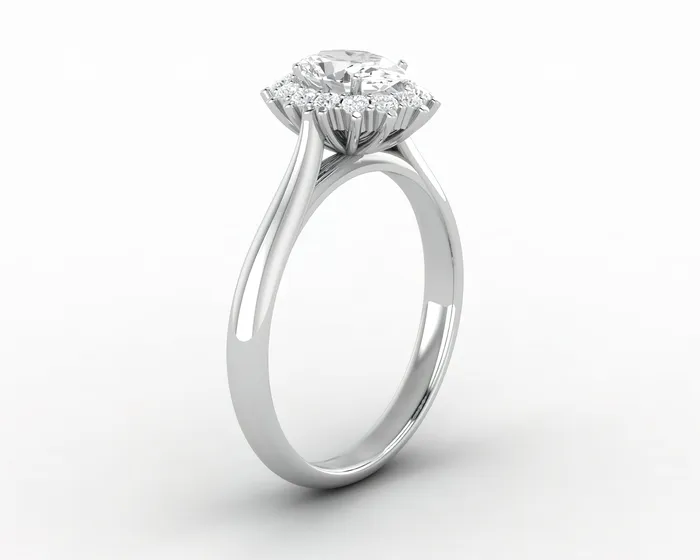 Maia 075 Ct Oval Cut Halo Engagement Ring Sapheena Jewelry Rings