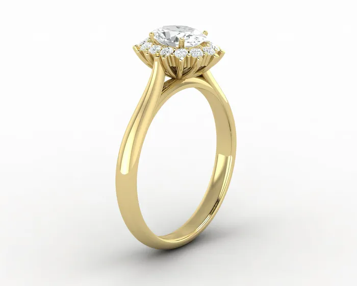 Maia 075 Ct Oval Cut Halo Engagement Ring Sapheena Jewelry Rings