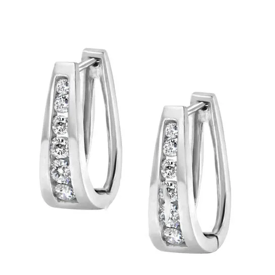 Earrings JMS always Original Haus of Brilliance 14k White Gold 12 cttw Roundcut Diamond Huggy Earrings IJ Color I2I3 Clarity Earrings JMS always Original Haus of Brilliance 14k White Gold 12 cttw Roundcut Diamond Huggy Earrings IJ Color I2I3 Clarity