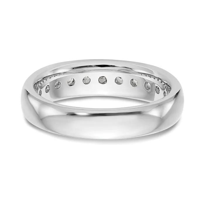Goldia 077ct CZ Solid Real 14K Yellow Gold 11Stone Wedding Band Ring Only Rings