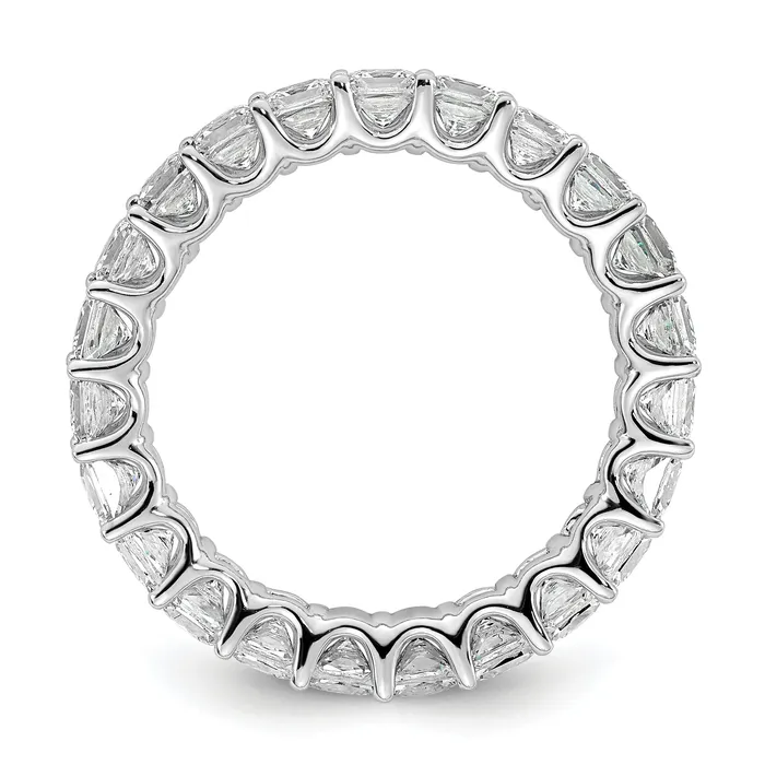 Goldia 14k White Gold 14KW Princess Lab Grown Diamond VSSI G Eternity Band Ring Rings