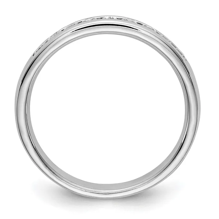 Goldia Rings 14k White Gold 9Stone 14 carat Round Diamond Complete Channel Band
