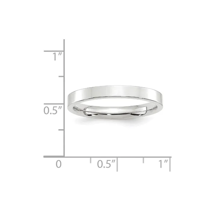 Goldia Rings Solid 14K White Gold 3mm Standard Flat Comfort Fit MensWomens Wedding Band Ring Size 65 Goldia Rings Solid 14K White Gold 3mm Standard Flat Comfort Fit MensWomens Wedding Band Ring Size 65