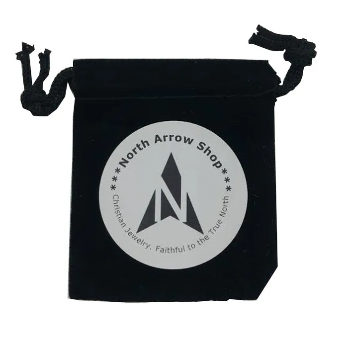 Necklaces North Arrow Shop Shield of Faith Necklace Christ My Strength Bible Verse Steel Chain