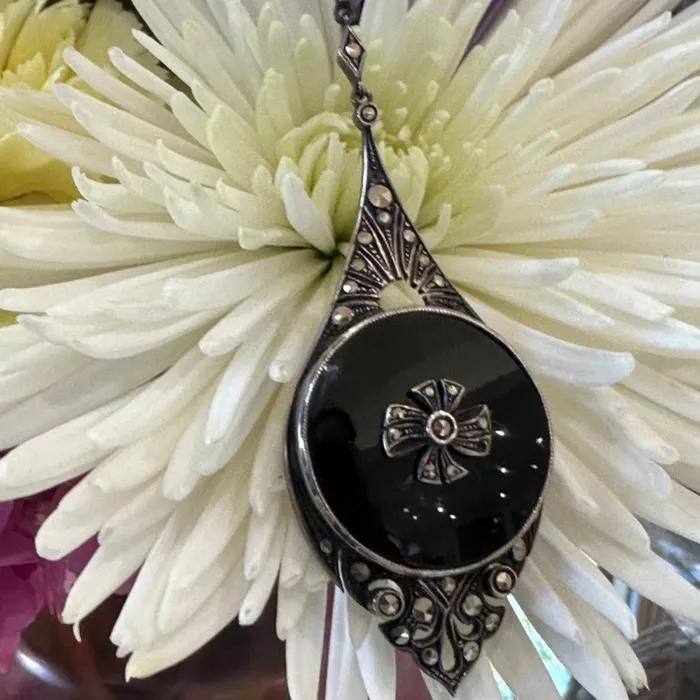 Necklaces Sterling Silver Marcasite Pendant 55503885 ONeills Estate Jewelry Necklaces Sterling Silver Marcasite Pendant 55503885 ONeills Estate Jewelry