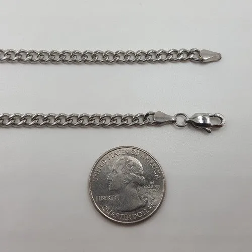 Sterling Silver Curb Chain For Men 20 to 30 inches 5 mm wide North Arrow Shop Necklaces