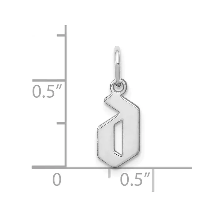 Sterling Silver Rhodiumplated Lower case Letter D Initial Pendant TreasureFineJewelers Necklaces