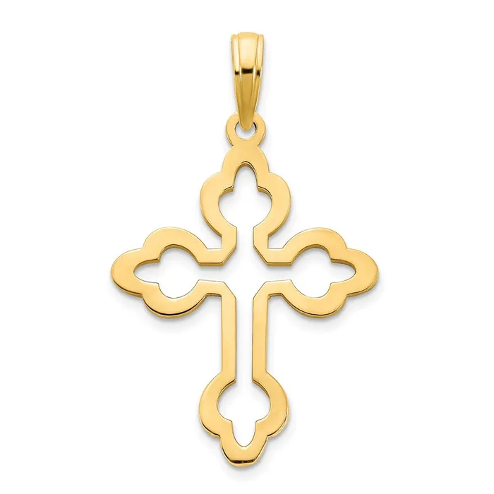 TreasureFineJewelers 14k Cross Charm Charm Necklaces