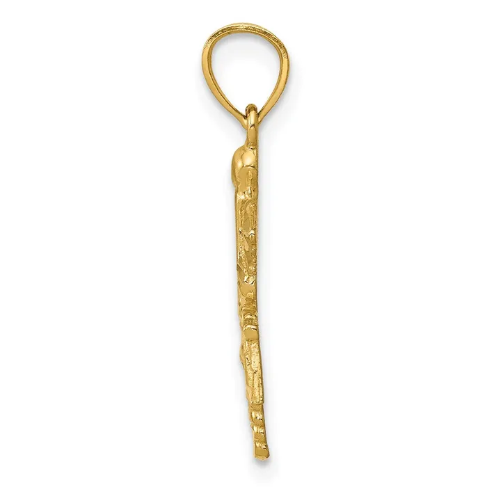 TreasureFineJewelers 14k Diamondcut RN Pendant Necklaces