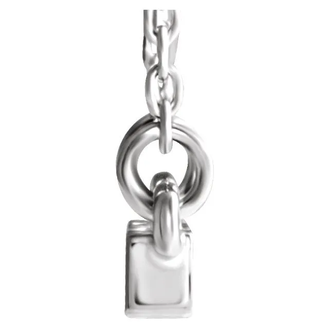 TreasureFineJewelers Necklaces 14K White Gold 110 CTW Natural Diamond Bar 1618 Necklace
