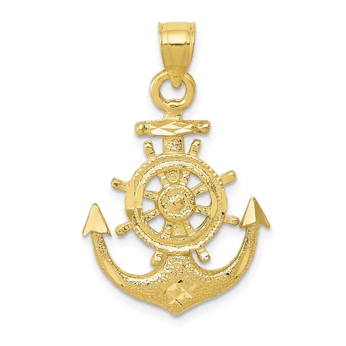 10k Satin Diamondcut Anchor PendantWBC10K6092 WB Choice Jewelry Necklaces 10k Satin Diamondcut Anchor PendantWBC10K6092 WB Choice Jewelry Necklaces