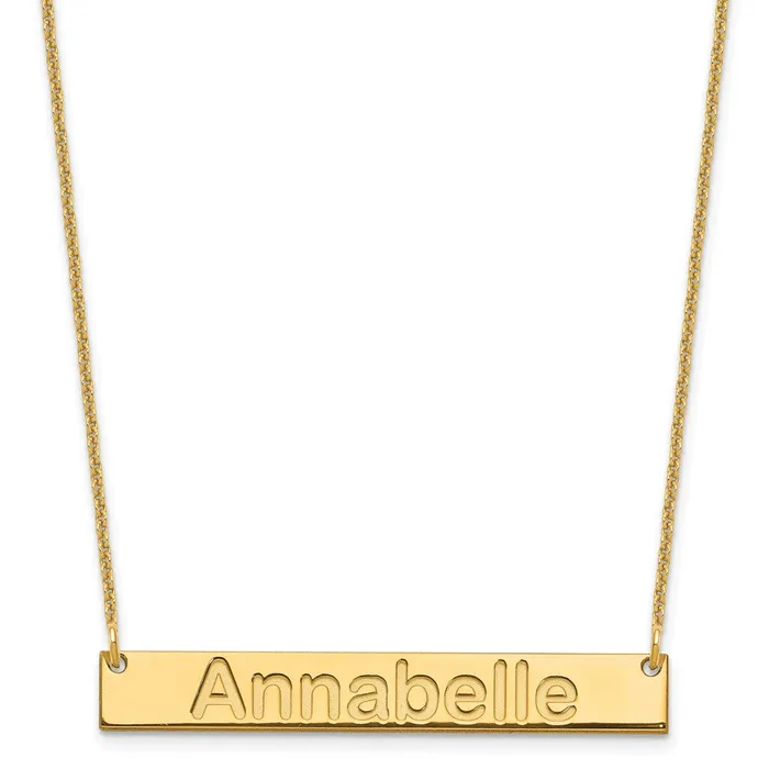 14K Medium Polished Arial Rounded Bar NecklaceWBCXNA1236Y WB Choice Jewelry Necklaces 14K Medium Polished Arial Rounded Bar NecklaceWBCXNA1236Y WB Choice Jewelry Necklaces