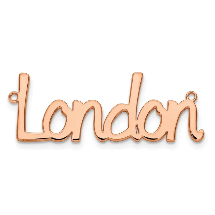 14K Rose Gold Polished Veilchen Font Name PlateWBCXNA635R WB Choice Jewelry Necklaces 14K Rose Gold Polished Veilchen Font Name PlateWBCXNA635R WB Choice Jewelry Necklaces