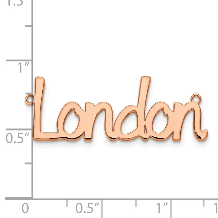 14K Rose Gold Polished Veilchen Font Name PlateWBCXNA635R WB Choice Jewelry Necklaces 14K Rose Gold Polished Veilchen Font Name PlateWBCXNA635R WB Choice Jewelry Necklaces
