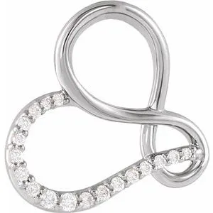 14K White 07 CTW Diamond InfinityInspired Heart Pendant 86676600PSTWBC WB Choice Jewelry Necklaces 14K White 07 CTW Diamond InfinityInspired Heart Pendant 86676600PSTWBC WB Choice Jewelry Necklaces
