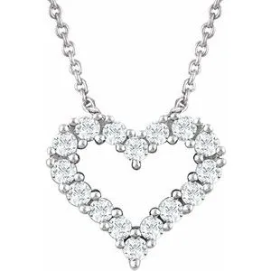 14K White 14 CTW Diamond Heart 18 Necklace65175960001PSTWBC WB Choice Jewelry Necklaces 14K White 14 CTW Diamond Heart 18 Necklace65175960001PSTWBC WB Choice Jewelry Necklaces