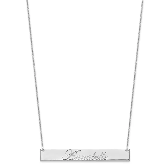 14K White Gold Large Polished Edwardian Script Bar NecklaceWBCXNA1224W WB Choice Jewelry Necklaces 14K White Gold Large Polished Edwardian Script Bar NecklaceWBCXNA1224W WB Choice Jewelry Necklaces