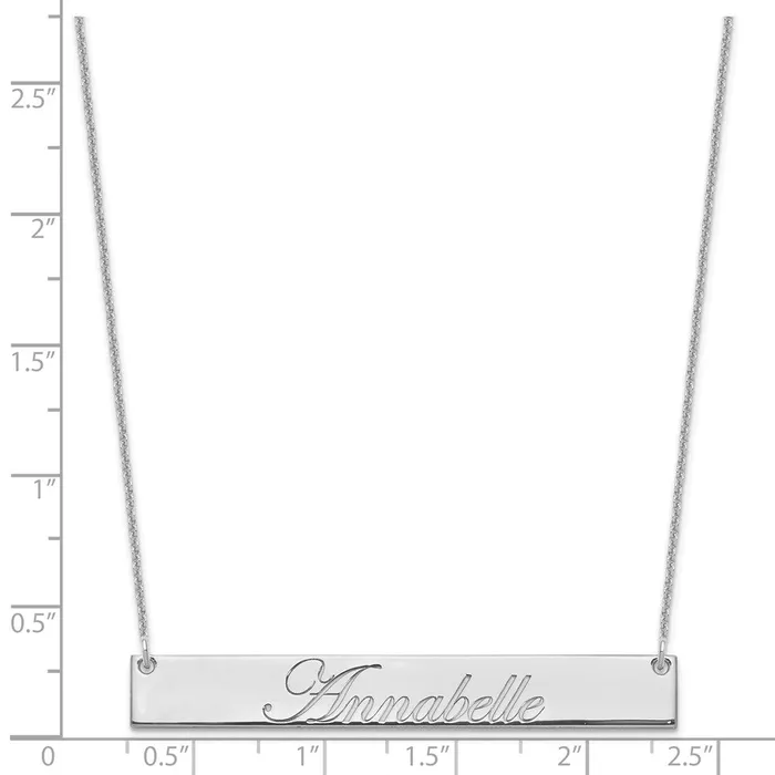 14K White Gold Large Polished Edwardian Script Bar NecklaceWBCXNA1224W WB Choice Jewelry Necklaces 14K White Gold Large Polished Edwardian Script Bar NecklaceWBCXNA1224W WB Choice Jewelry Necklaces