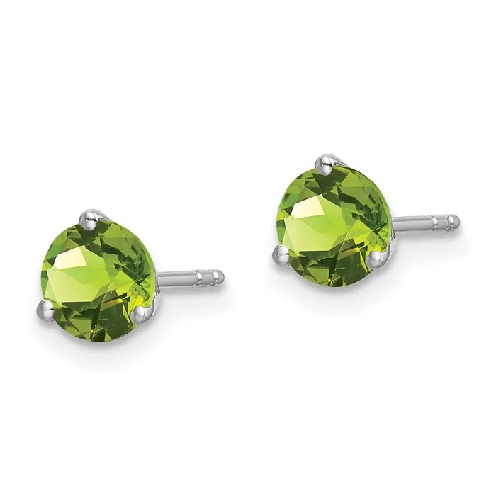 14k White Gold Round Peridot EarringsWBCEM7098PEW WB Choice Jewelry Earrings 14k White Gold Round Peridot EarringsWBCEM7098PEW WB Choice Jewelry Earrings