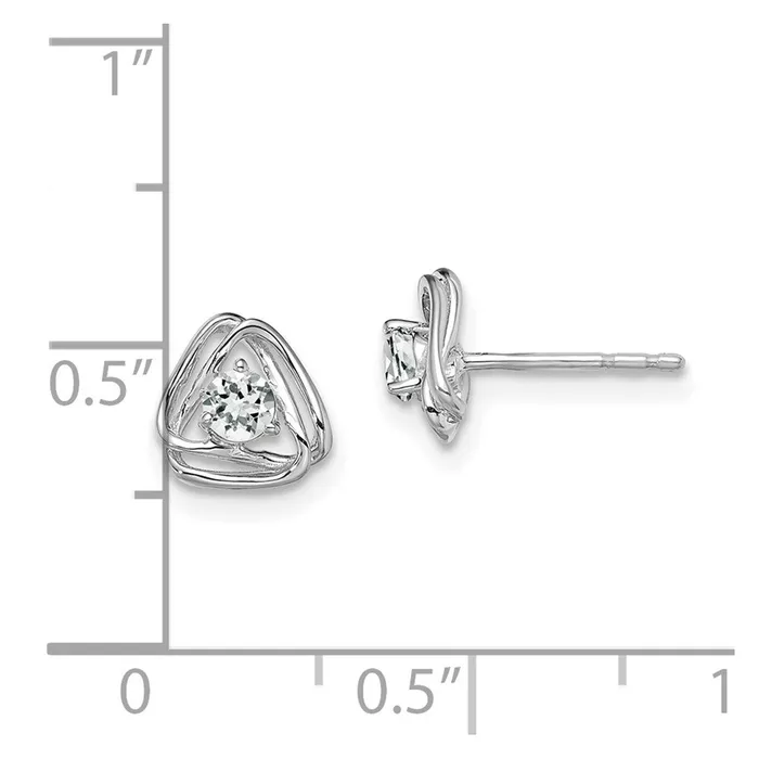14k White Gold White Topaz Post EarringsWBCEM7395WTW WB Choice Jewelry Earrings 14k White Gold White Topaz Post EarringsWBCEM7395WTW WB Choice Jewelry Earrings