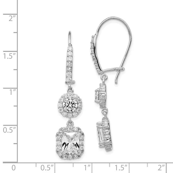 Cheryl M Sterling Silver Rhodiumplated Cushion CZ Kidney Wire EarringsWBCQCM159 WB Choice Jewelry Earrings Cheryl M Sterling Silver Rhodiumplated Cushion CZ Kidney Wire EarringsWBCQCM159 WB Choice Jewelry Earrings