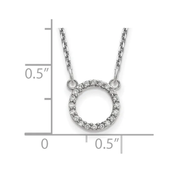 Necklaces 14k White Gold Diamond Open Circle NecklaceWBCXP5027WA WB Choice Jewelry