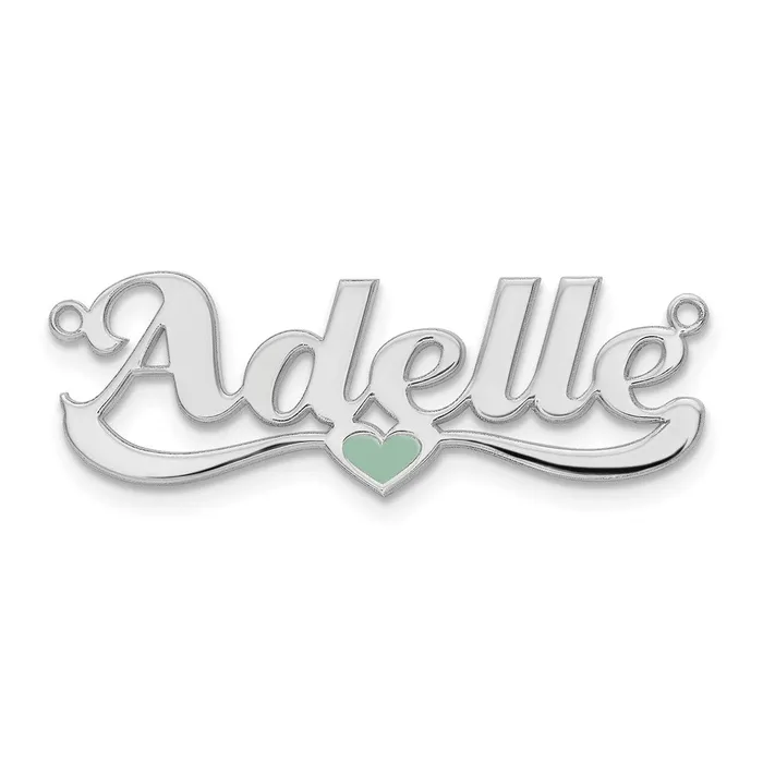 Necklaces 14K White Gold Epoxied Heart Name PlateWBCXNA936W WB Choice Jewelry Necklaces 14K White Gold Epoxied Heart Name PlateWBCXNA936W WB Choice Jewelry