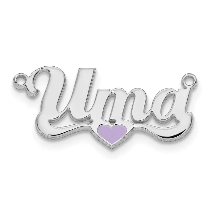 Necklaces 14K White Gold Epoxied Heart Name PlateWBCXNA936W WB Choice Jewelry Necklaces 14K White Gold Epoxied Heart Name PlateWBCXNA936W WB Choice Jewelry