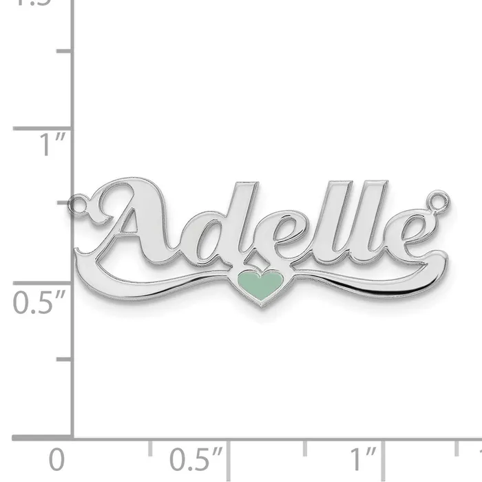 Necklaces 14K White Gold Epoxied Heart Name PlateWBCXNA936W WB Choice Jewelry Necklaces 14K White Gold Epoxied Heart Name PlateWBCXNA936W WB Choice Jewelry