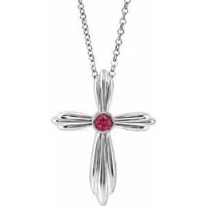 Necklaces Platinum Ruby Cross 1618 NecklaceR42369648PSTWBC WB Choice Jewelry Necklaces Platinum Ruby Cross 1618 NecklaceR42369648PSTWBC WB Choice Jewelry