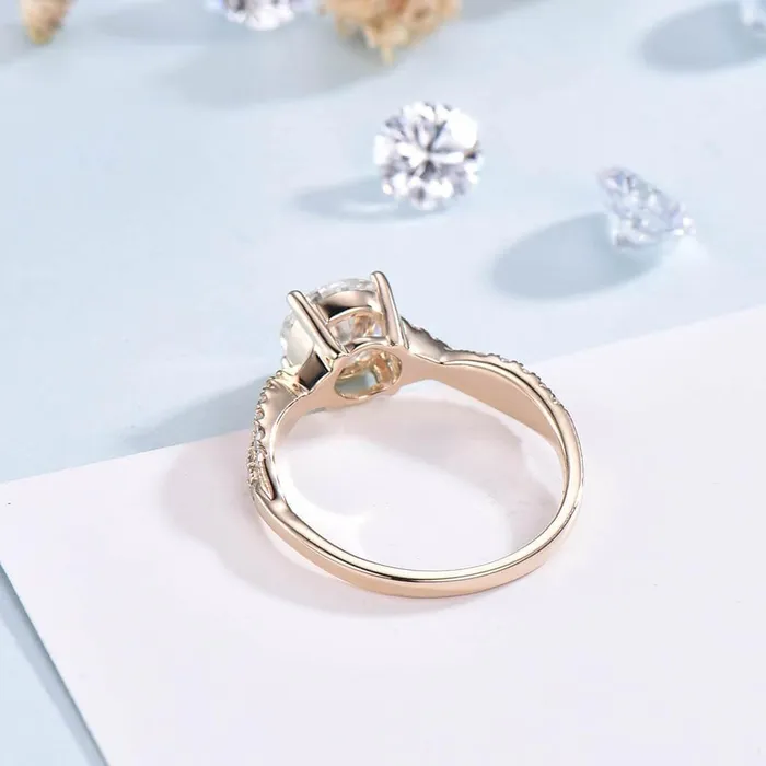 PENFINE Rings Moissanite Petite Luxe Twisted Vine Engagement Ring