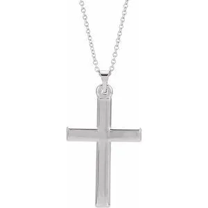 Platinum Cross Necklace R411366002PSTWBC WB Choice Jewelry Necklaces