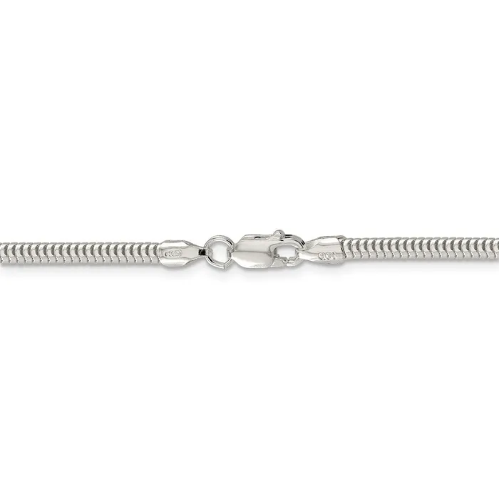 Sterling Silver 3mm Round Snake ChainWBCQSNL08026 WB Choice Jewelry Rings Sterling Silver 3mm Round Snake ChainWBCQSNL08026 WB Choice Jewelry Rings