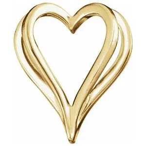 WB Choice Jewelry 10K Yellow Shadow Heart Slide Pendant83001304128PSTWBC Necklaces WB Choice Jewelry 10K Yellow Shadow Heart Slide Pendant83001304128PSTWBC Necklaces