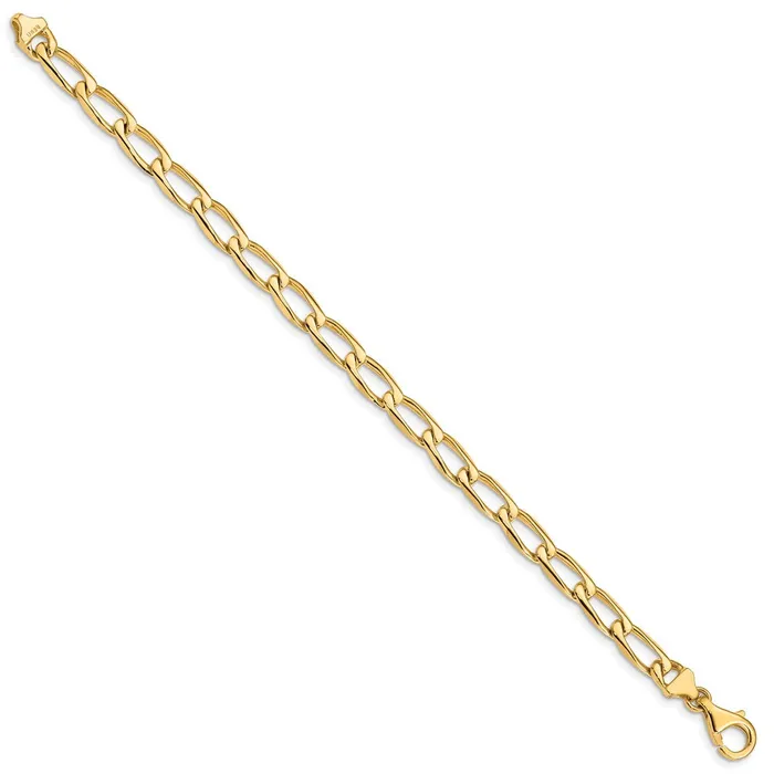 WB Choice Jewelry 14K 59mm HandPolished Open Link BraceletWBCLK1137 Bracelets