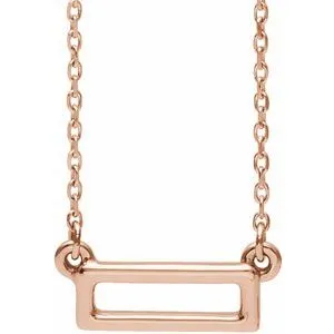 WB Choice Jewelry 14K Rose Rectangle Bar 1618 Necklace86617602PSTWBC Necklaces WB Choice Jewelry 14K Rose Rectangle Bar 1618 Necklace86617602PSTWBC Necklaces