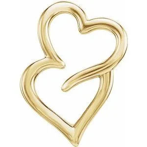 WB Choice Jewelry 14K White Double Heart Slide Pendant86332101PSTWBC Necklaces WB Choice Jewelry 14K White Double Heart Slide Pendant86332101PSTWBC Necklaces