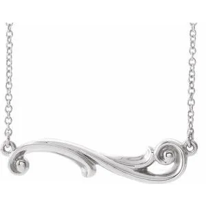 WB Choice Jewelry 14K White Freeform Bar 18 Necklace 86873605PSTWBC Necklaces WB Choice Jewelry 14K White Freeform Bar 18 Necklace 86873605PSTWBC Necklaces