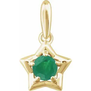 WB Choice Jewelry 14K Yellow 3 mm Round May Youth Star Birthstone Pendant653418613PSTWBC Necklaces WB Choice Jewelry 14K Yellow 3 mm Round May Youth Star Birthstone Pendant653418613PSTWBC Necklaces