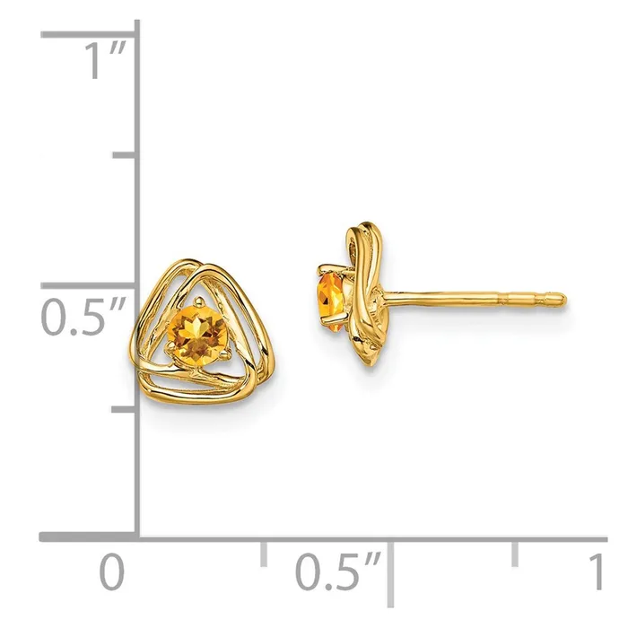 WB Choice Jewelry Earrings 14k Citrine Post EarringsWBCEM7395CIY