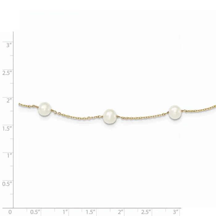 WB Choice Jewelry Necklaces 14K 5565mm White Near Round FW Cultured Pearl 12station NecklaceWBCPR5616 WB Choice Jewelry Necklaces 14K 5565mm White Near Round FW Cultured Pearl 12station NecklaceWBCPR5616