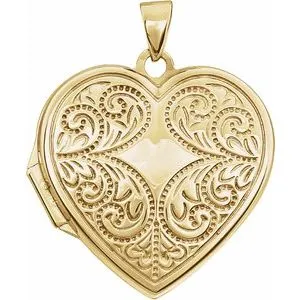 WB Choice Jewelry Necklaces 14K Yellow Heart Locket21961238973PSTWBC
