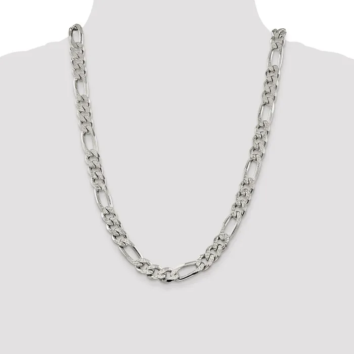 WB Choice Jewelry Necklaces Sterling Silver 105mm Pav Flat Figaro ChainWBCQFF30024 WB Choice Jewelry Necklaces Sterling Silver 105mm Pav Flat Figaro ChainWBCQFF30024