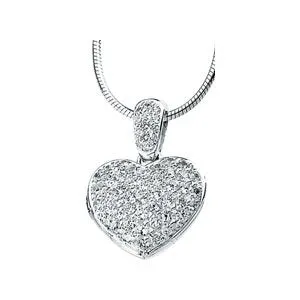 WB Choice Jewelry Necklaces Sterling Silver Cubic Zirconia Heart Locket 18 Necklace63659295663PSTWBC WB Choice Jewelry Necklaces Sterling Silver Cubic Zirconia Heart Locket 18 Necklace63659295663PSTWBC