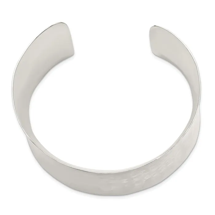 WB Choice Jewelry Rings Sterling Silver 395mm Hammered Cuff BangleWBCQB494 WB Choice Jewelry Rings Sterling Silver 395mm Hammered Cuff BangleWBCQB494