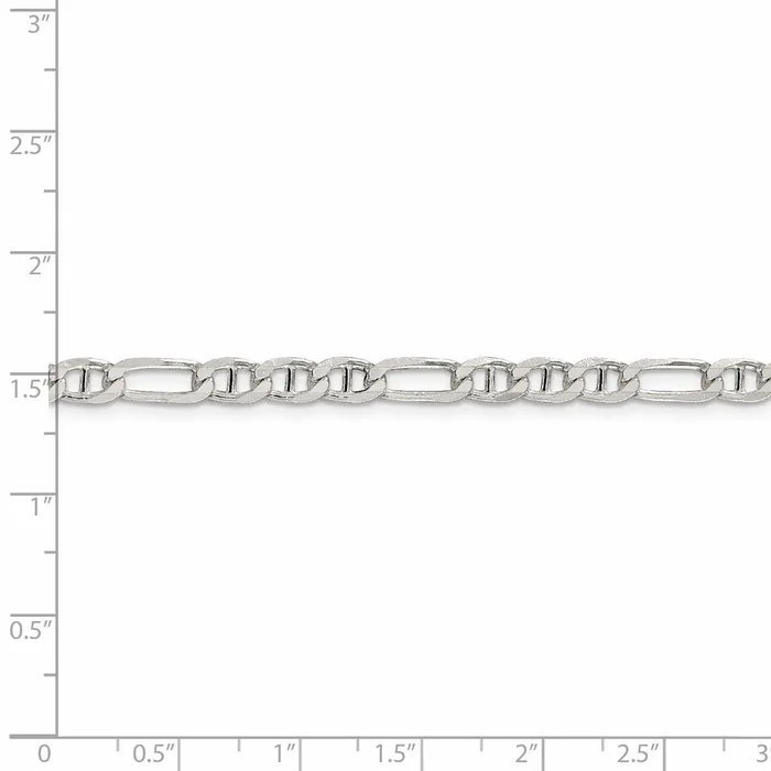 WB Choice Jewelry Rings Sterling Silver 45mm Figaro Anchor ChainWBCQAF12030
